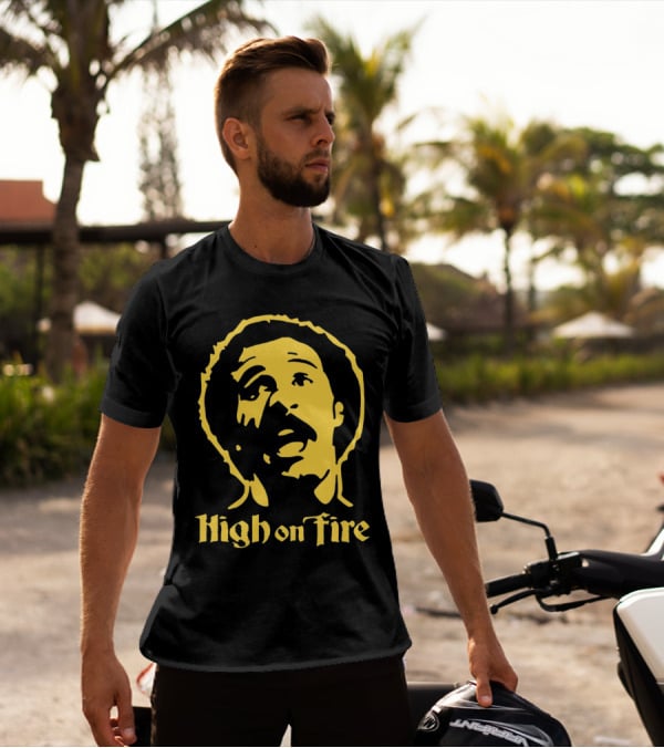 High On Fire Richard Pryor Black And Yellow T-Shirt