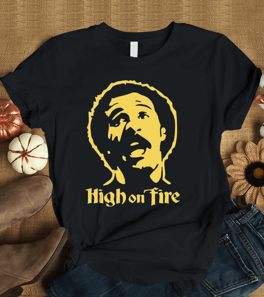 High On Fire Richard Pryor Black And Yellow T-Shirt
