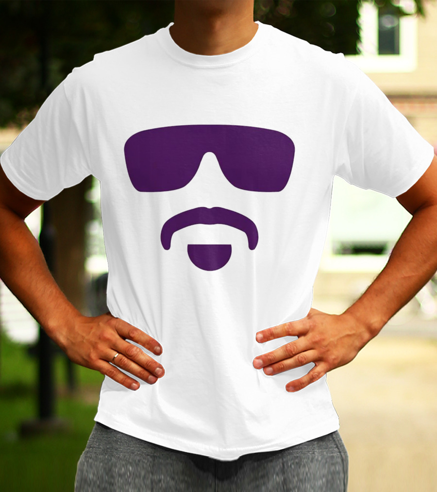 Hayden Travinski Moustache And Glasses Purple T-Shirt