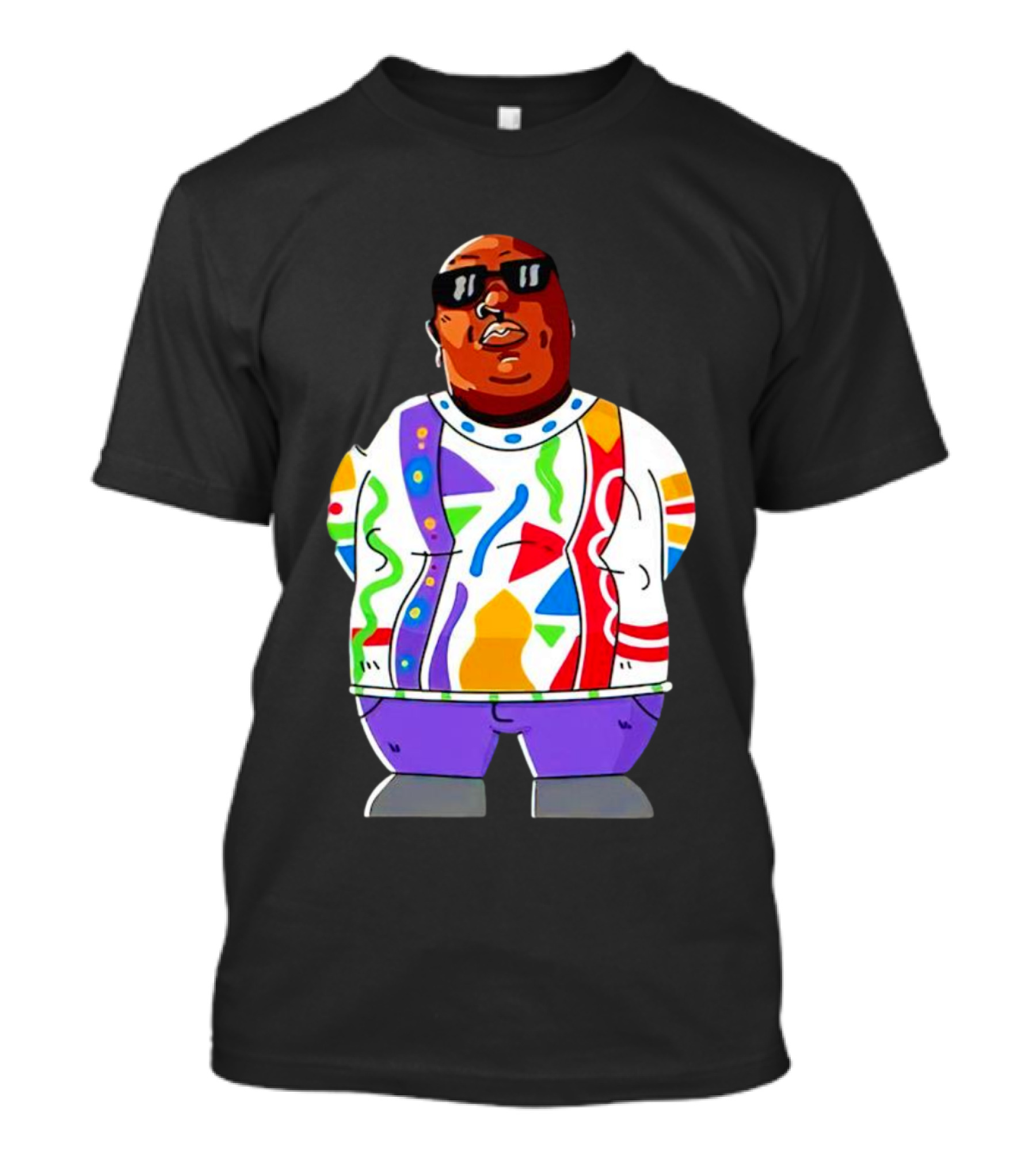 RIP Big Pokey Colorful Sweater Cartoon T-Shirt