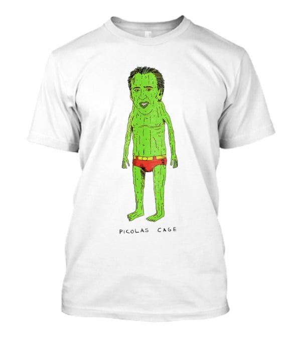 Picolas Cage Cucumber Cartoon Mashup T-Shirt