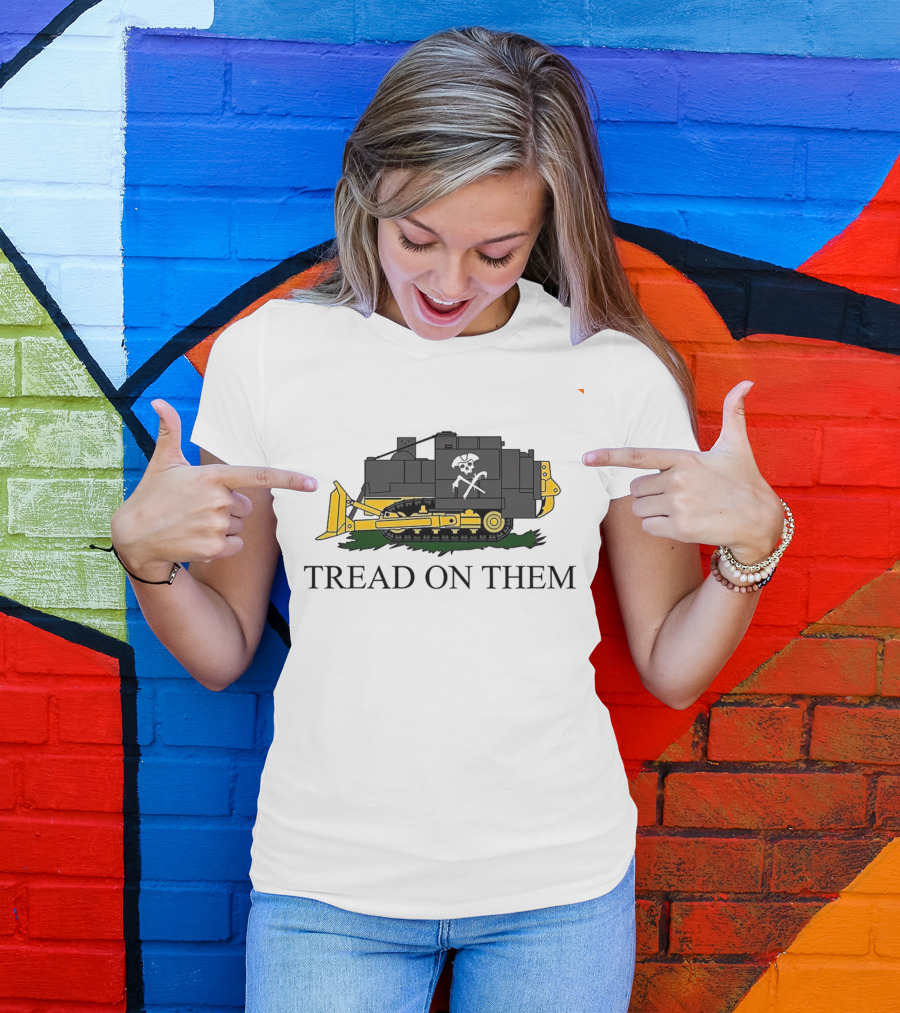 Tread On Them Killdozer Bulldozer Pirate Flag T-Shirt