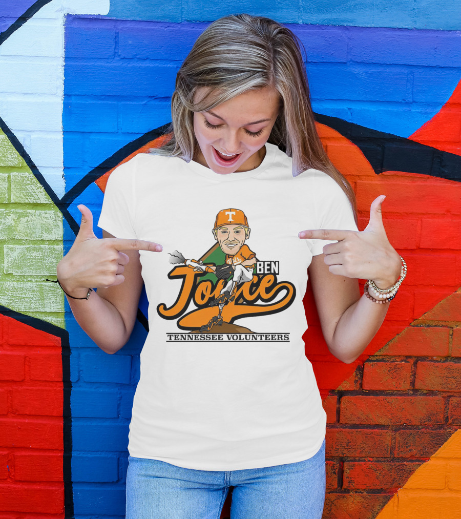 Ben Joyce Tennessee Volunteers Pitcher Caricature Orange Jersey T-Shirt