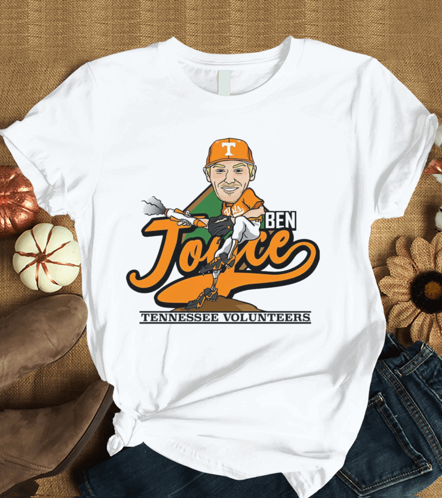 Ben Joyce Tennessee Volunteers Pitcher Caricature Orange Jersey T-Shirt