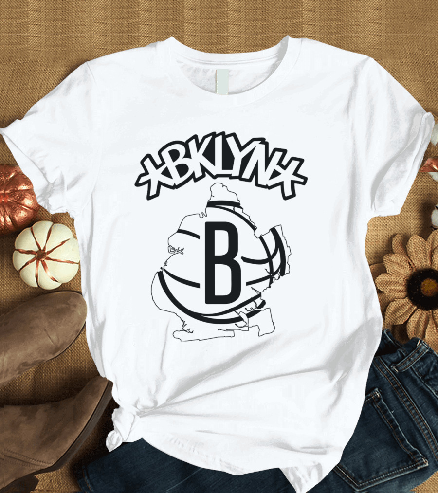 BKN Nets Map Basketball Brooklyn T-Shirt