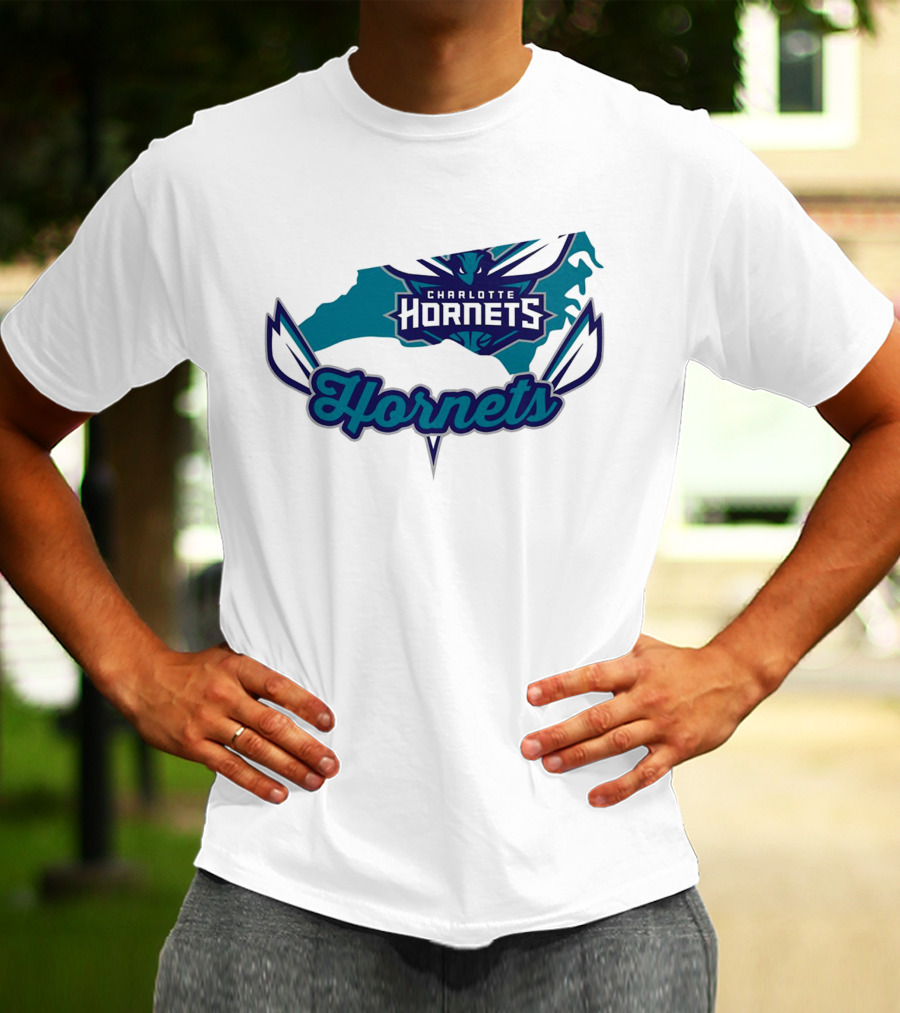 Charlotte Hornets North Carolina Map T-Shirt