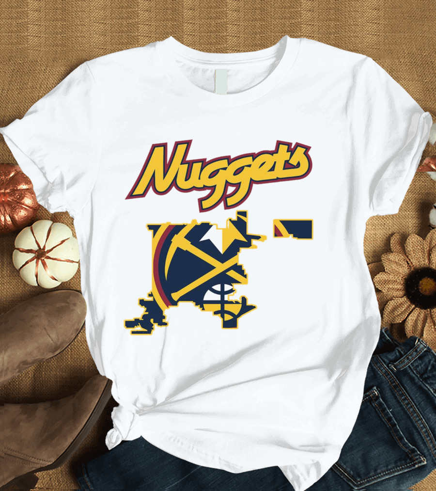 Nuggets Denver Map Basketball Team T-Shirt
