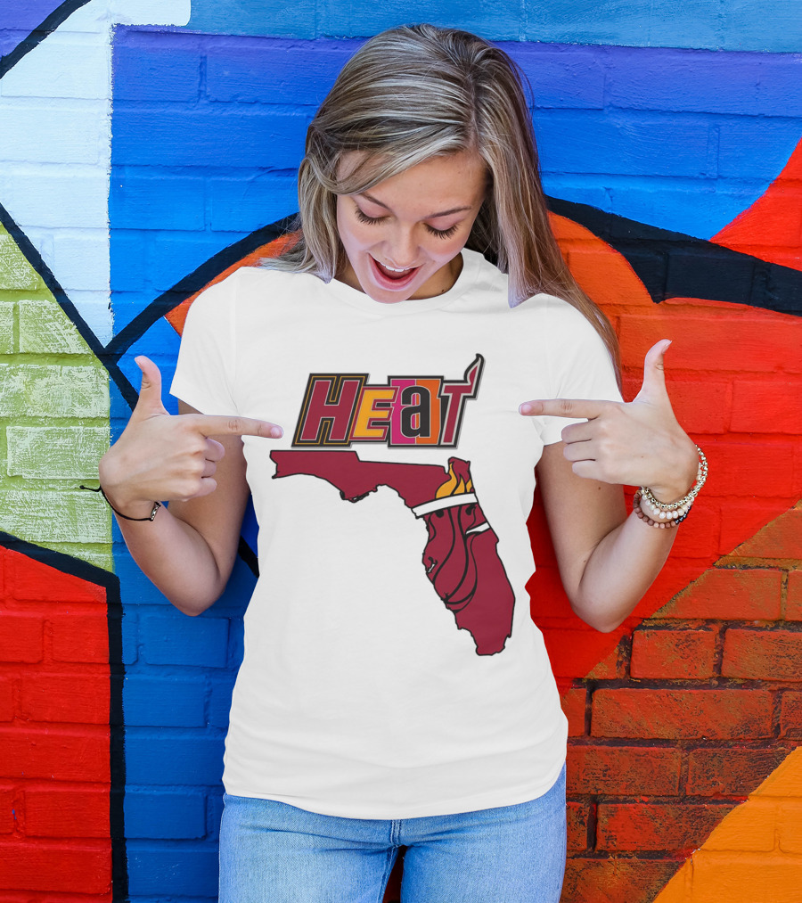 Heat Map Florida Basketball Emblem T-Shirt