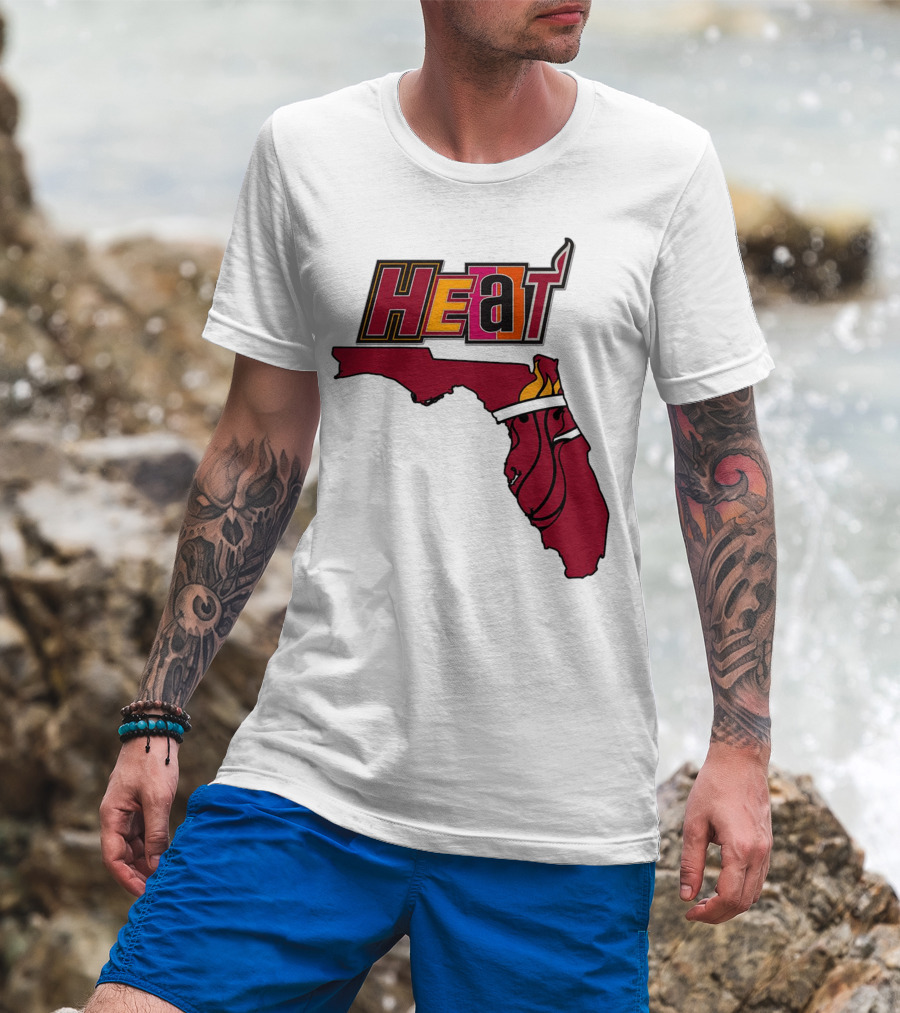 Heat Map Florida Basketball Emblem T-Shirt