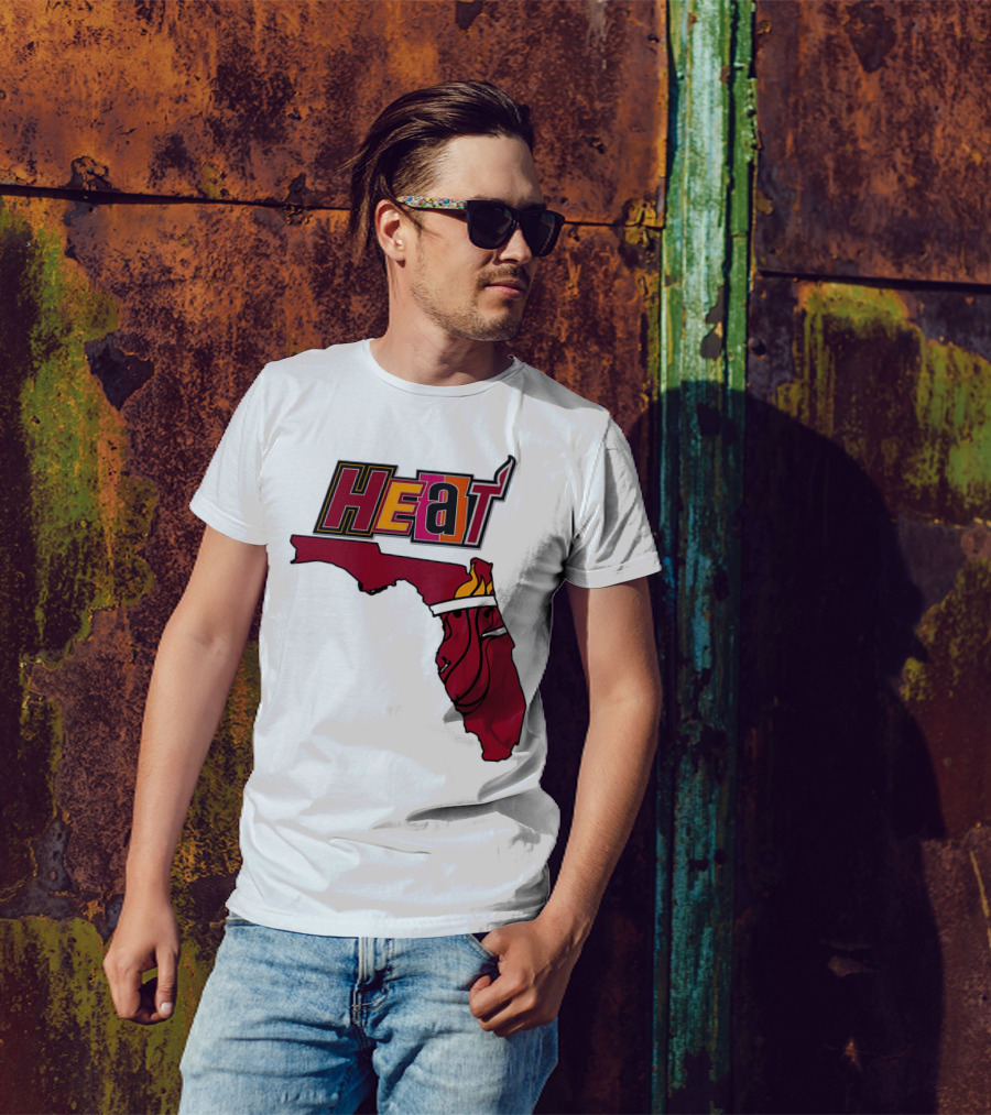 Heat Map Florida Basketball Emblem T-Shirt