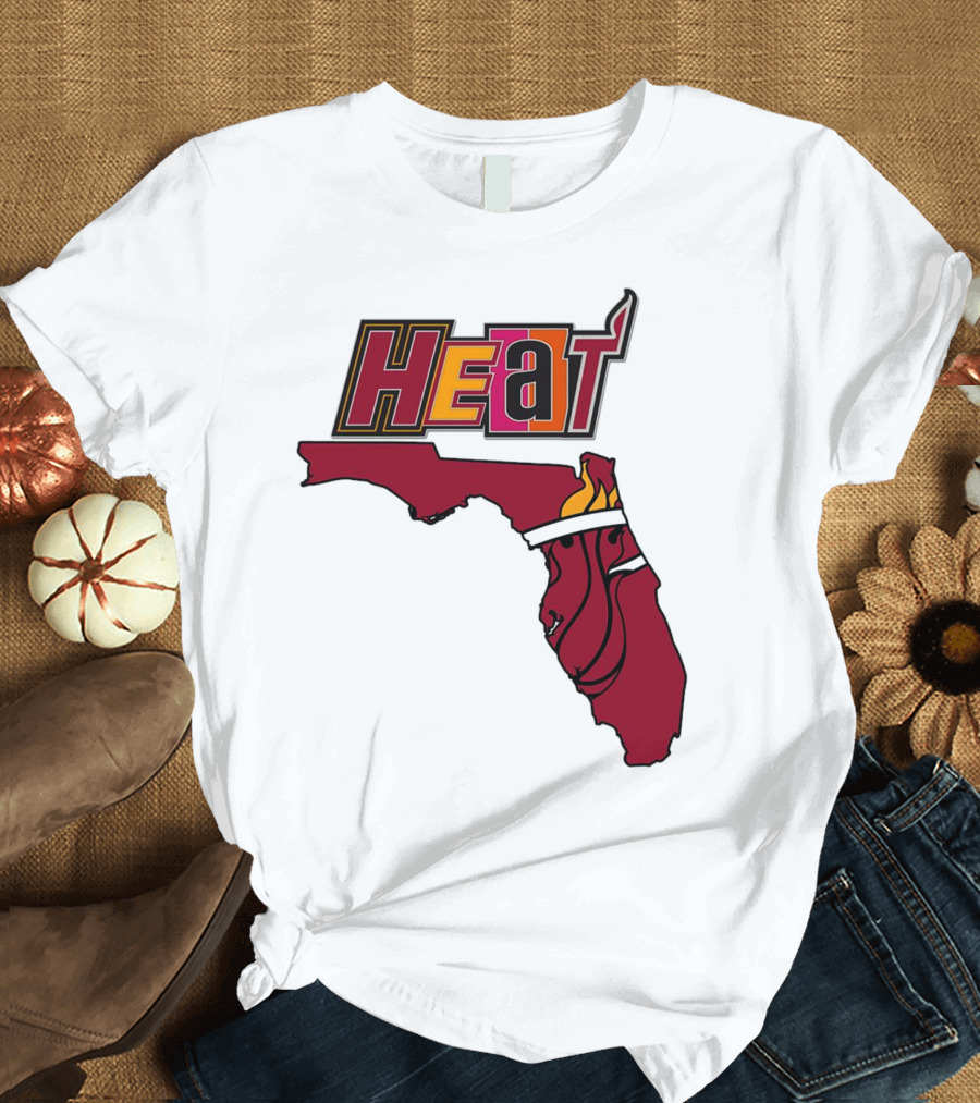Heat Map Florida Basketball Emblem T-Shirt