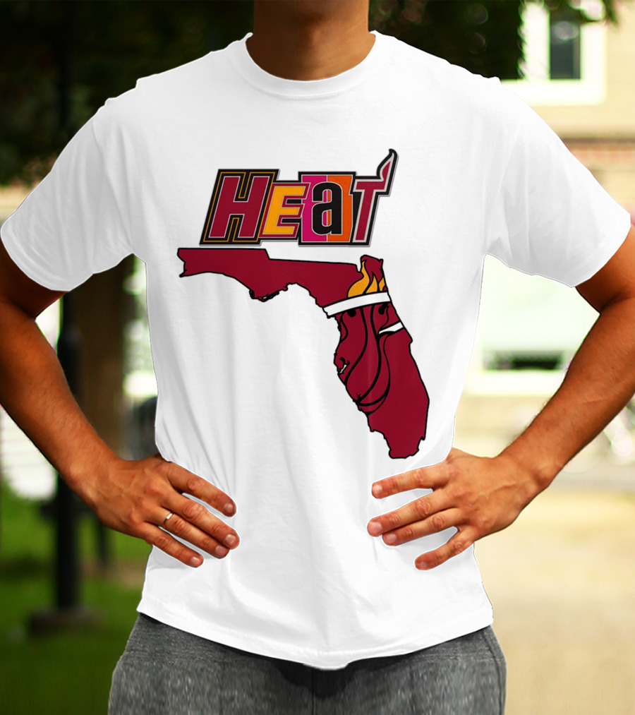 Heat Map Florida Basketball Emblem T-Shirt