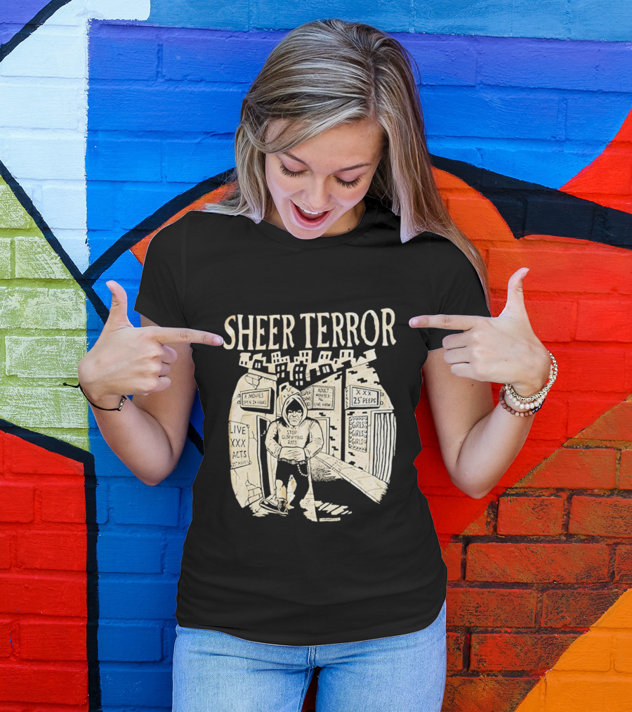 Sheer Terror Stop Glorifying Rats Urban Alleyway Scene T-Shirt