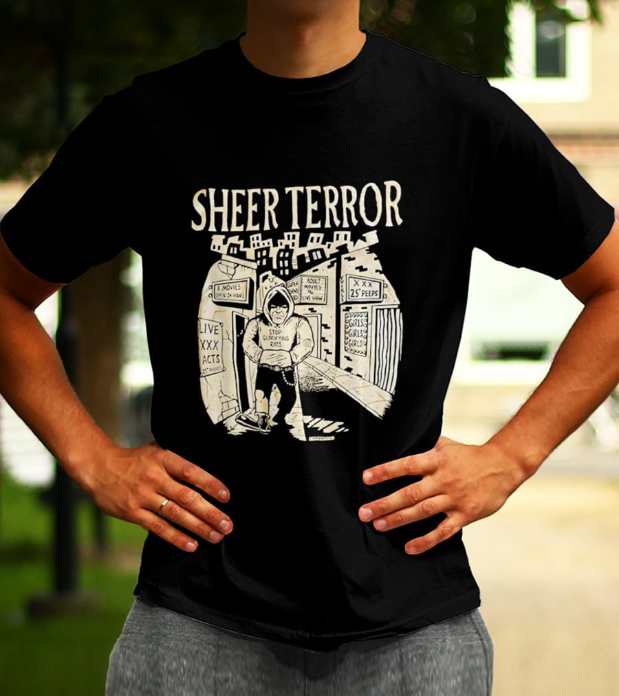Sheer Terror Stop Glorifying Rats Urban Alleyway Scene T-Shirt