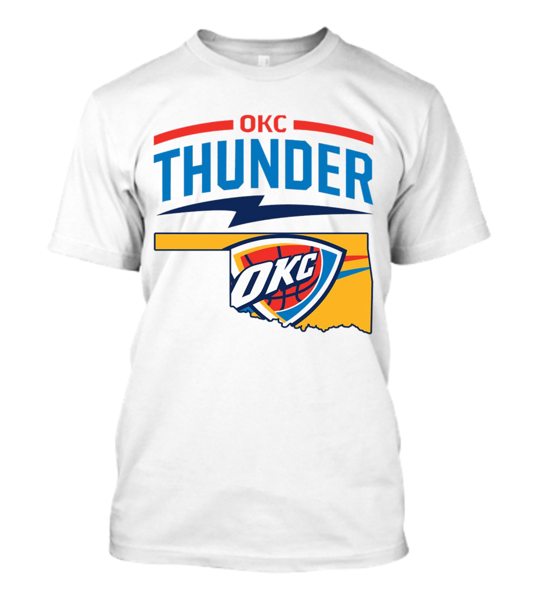 OKC Thunder Basketball Oklahoma Map T-Shirt