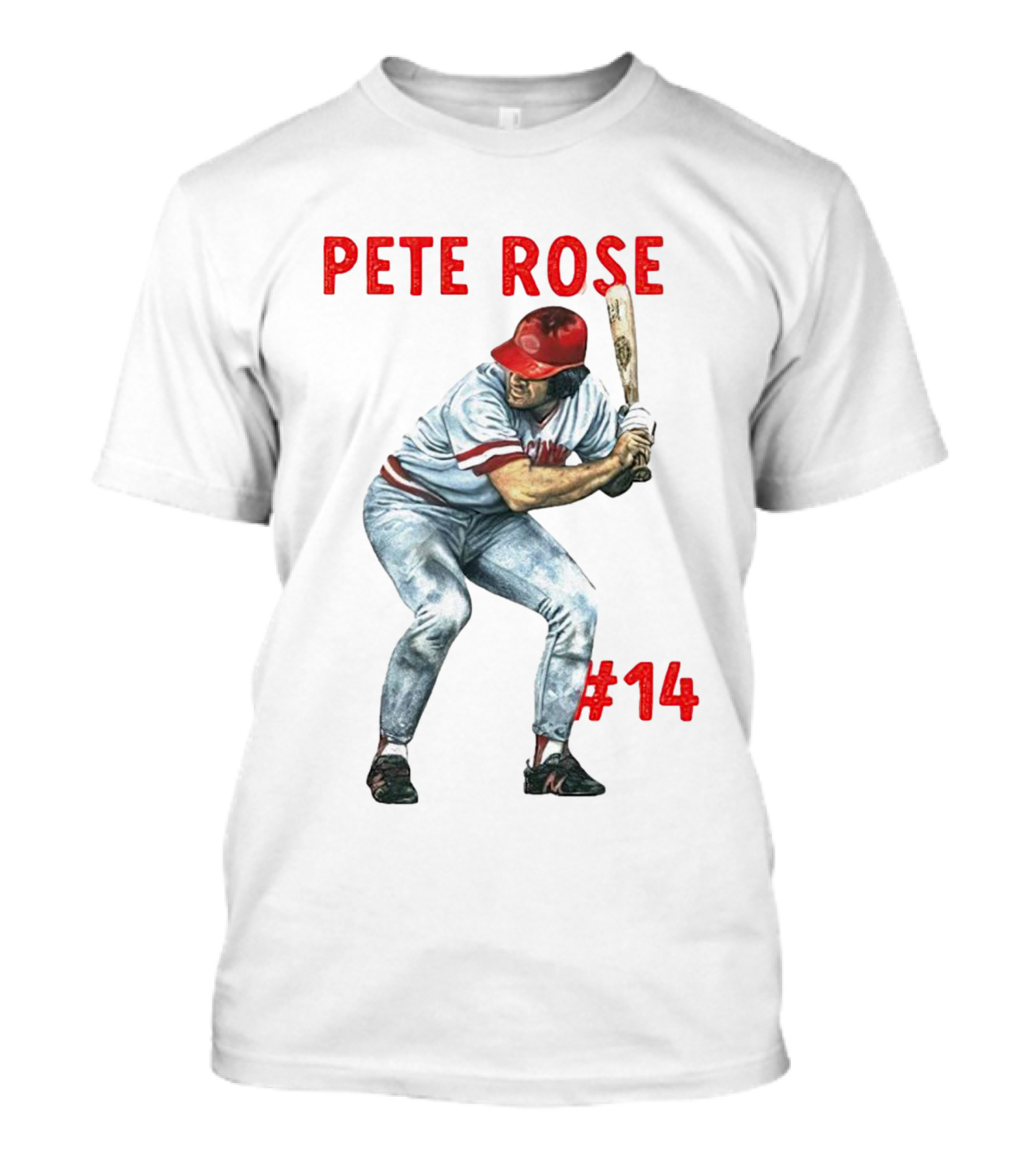 Pete Rose 14 Cincinnati Reds Baseball Player T-Shirt