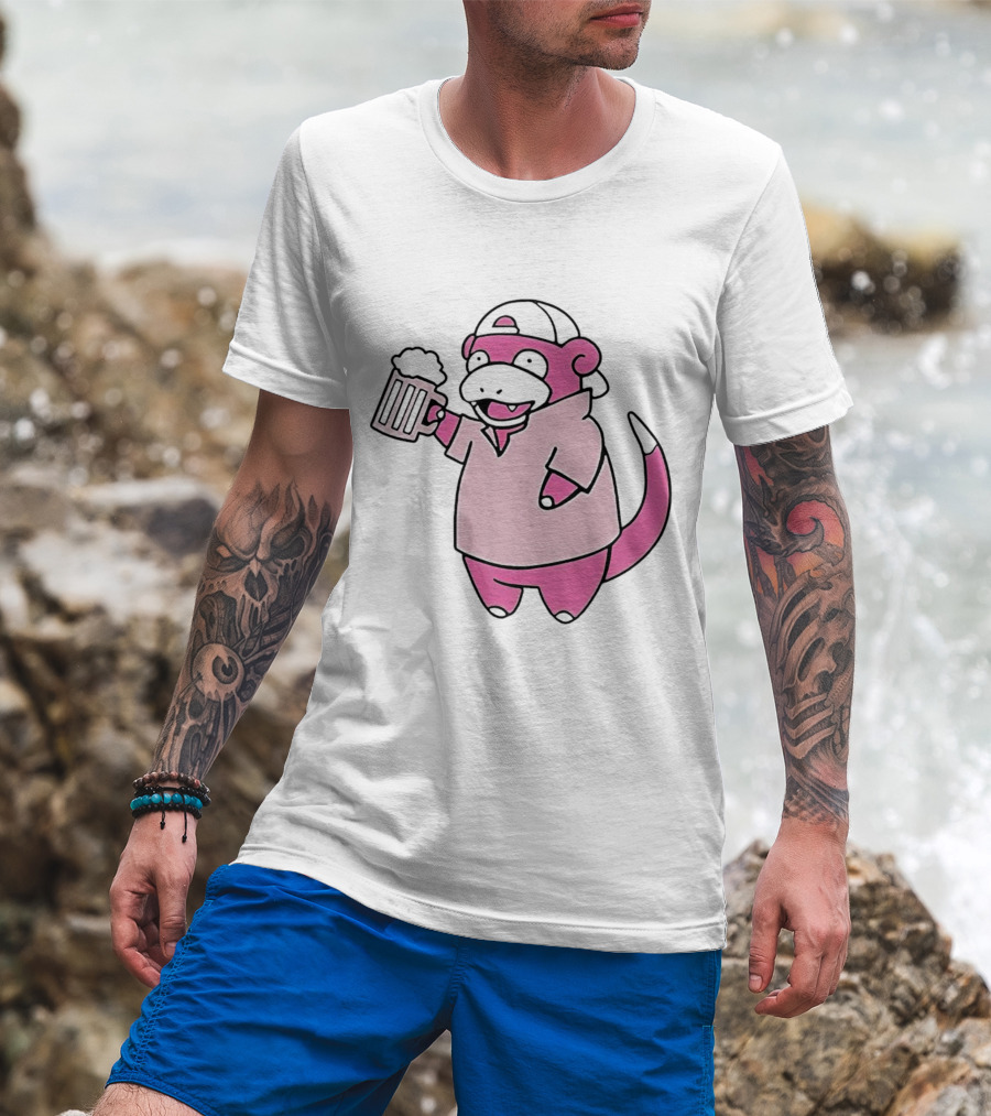 Slowpoke Pokemon Slowbro Frat Beer Cap T-Shirt