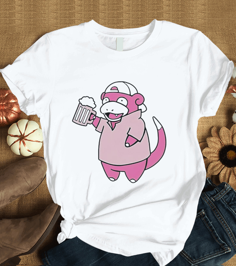 Slowpoke Pokemon Slowbro Frat Beer Cap T-Shirt