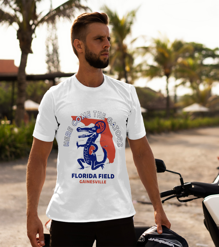 Here Come The Gators Florida Field Gainesville Football Basketball T-Shirt