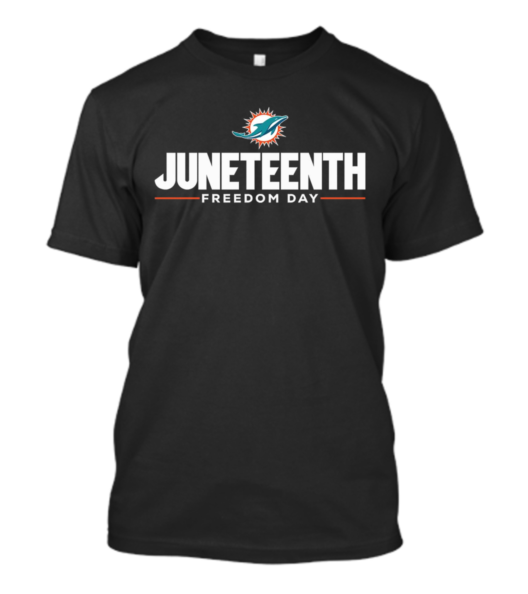 Juneteenth Freedom Day Miami Dolphins Celebration T-Shirt