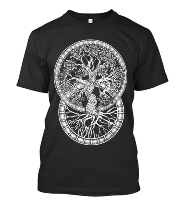 Double Helix Tree Of Life DNA Ouroboros Circle T-Shirt