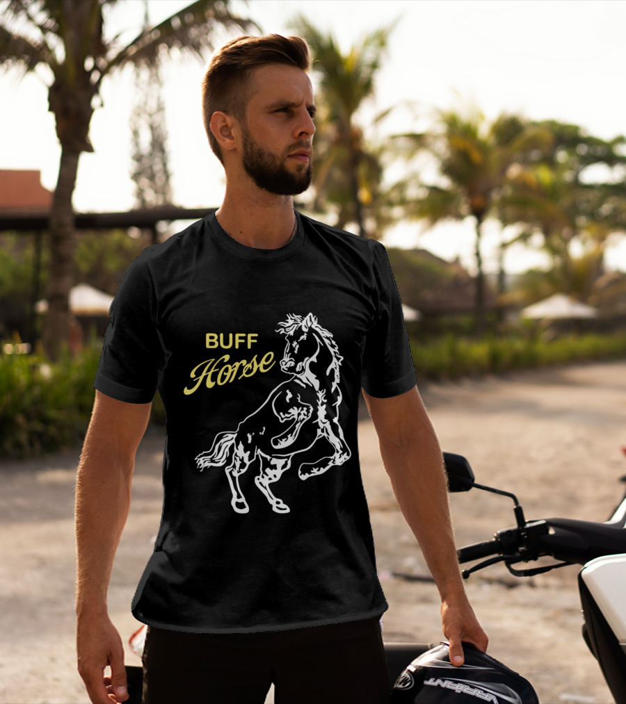 Buff Horse Stallion Graphic Strength T-Shirt