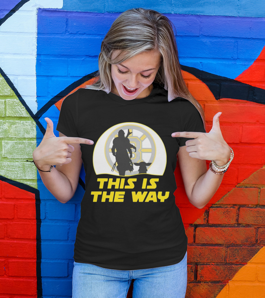 Boston Bruins This Is The Way Mandalorian Crossover T-Shirt