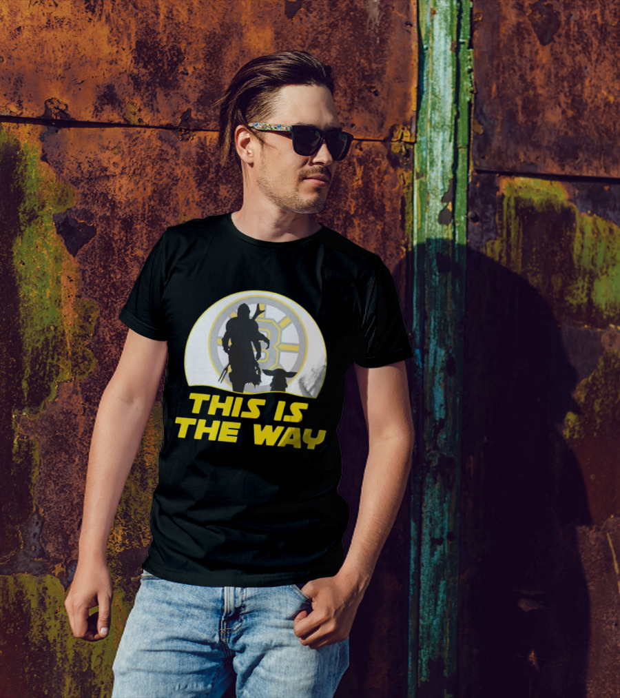 Boston Bruins This Is The Way Mandalorian Crossover T-Shirt