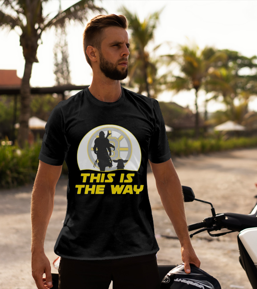 Boston Bruins This Is The Way Mandalorian Crossover T-Shirt
