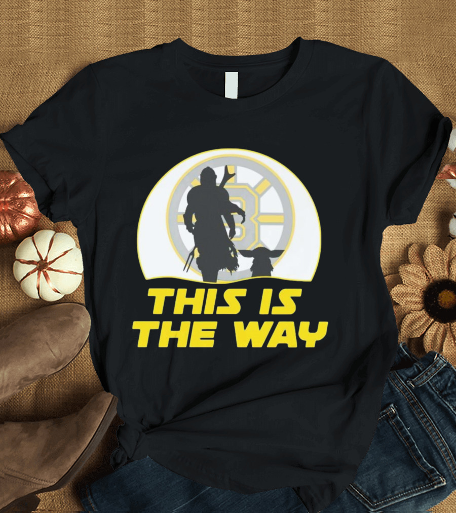 Boston Bruins This Is The Way Mandalorian Crossover T-Shirt