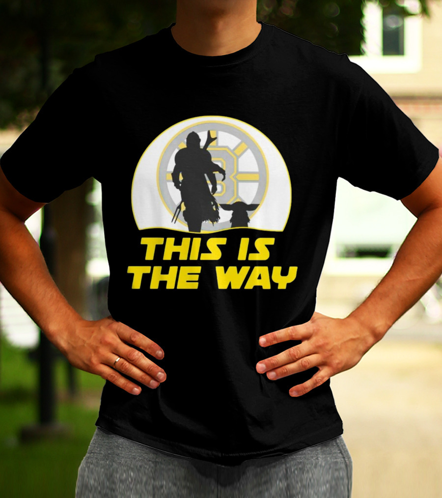 Boston Bruins This Is The Way Mandalorian Crossover T-Shirt