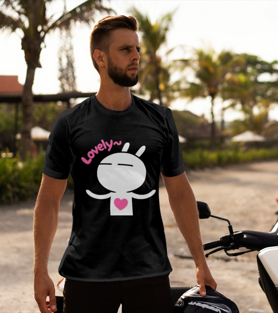Lovely Emotion Tuzki Character With Heart T-Shirt