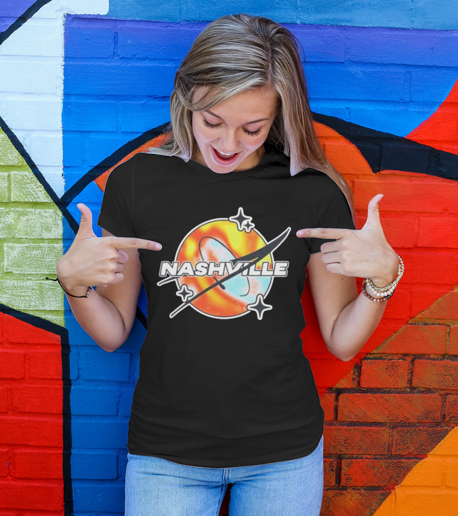 Nashville Melty Space Planet T-Shirt