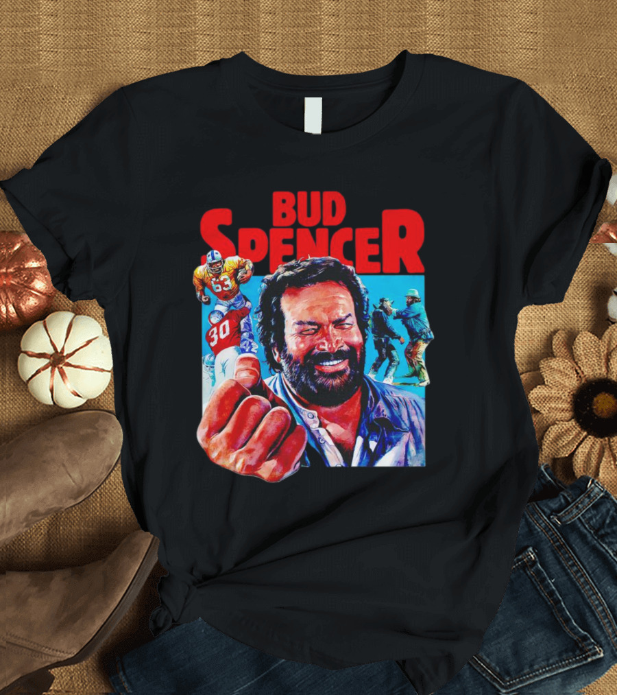 Bud Spencer Football And Laughing Scene In Action T-Shirt