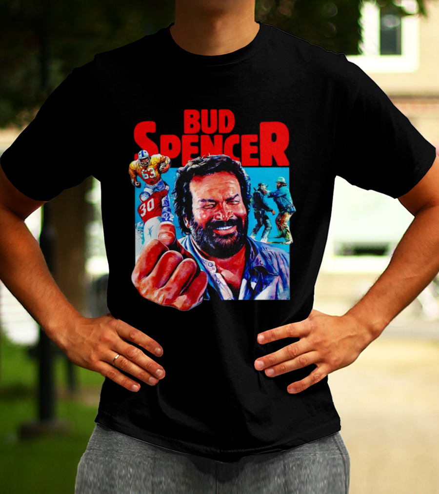 Bud Spencer Football And Laughing Scene In Action T-Shirt