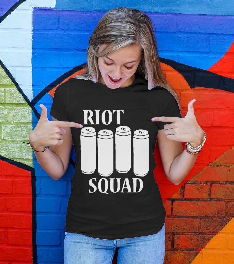 Riot Squad Beer Can Four Pack T-Shirt