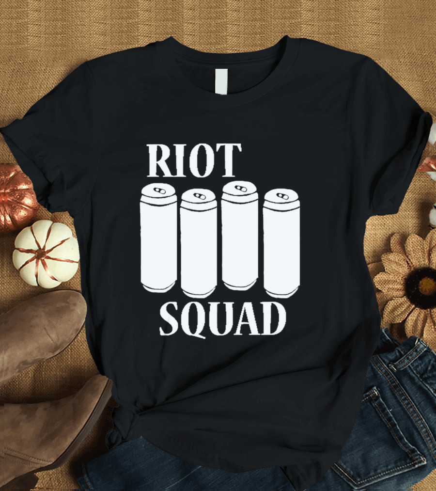 Riot Squad Beer Can Four Pack T-Shirt