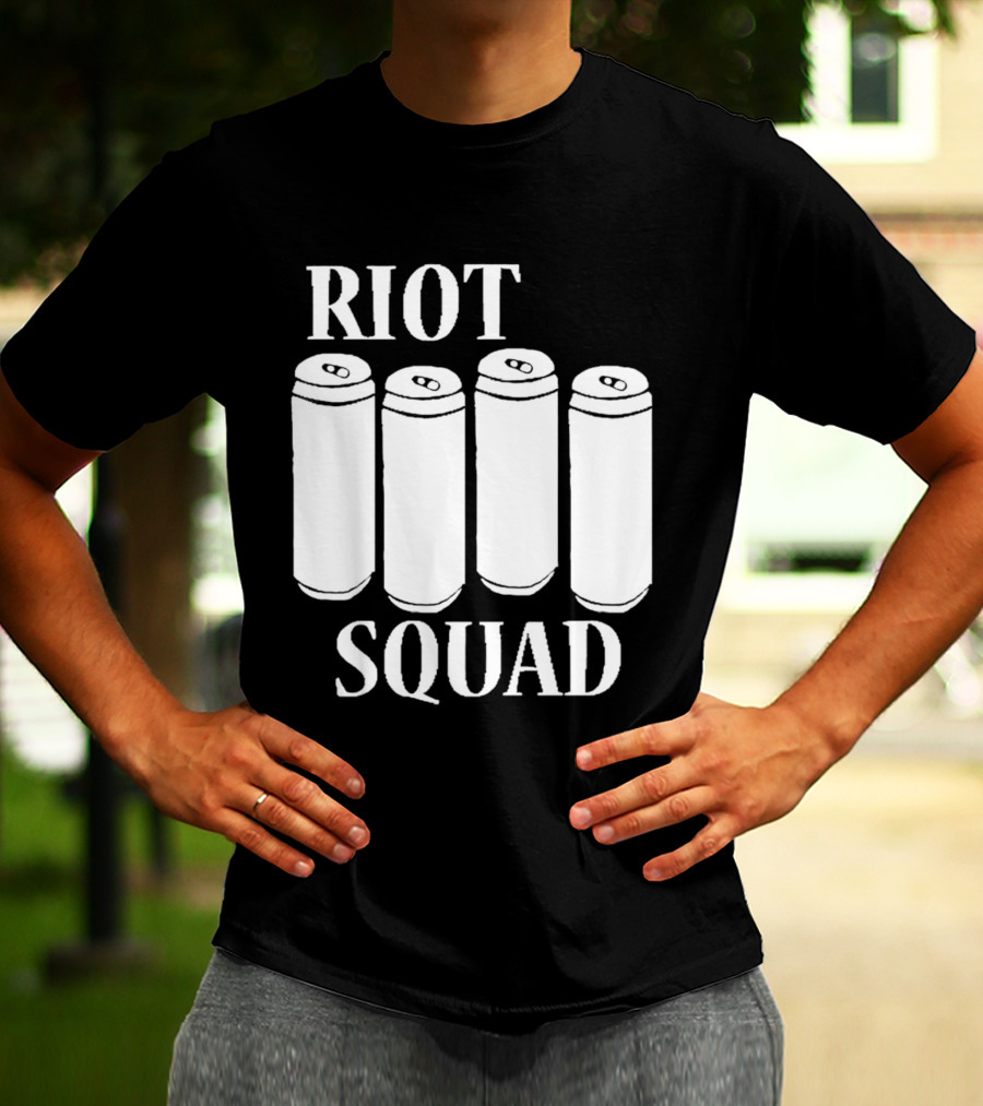 Riot Squad Beer Can Four Pack T-Shirt