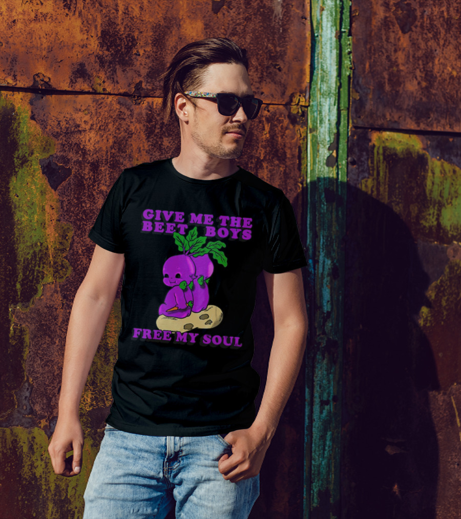Give Me The Beet Boys Free My Soul Purple Vegetables With Carrots T-Shirt