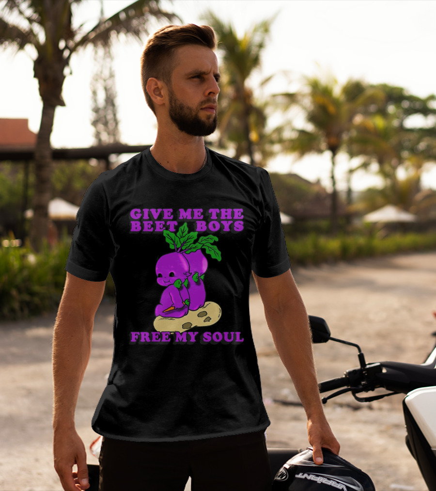 Give Me The Beet Boys Free My Soul Purple Vegetables With Carrots T-Shirt