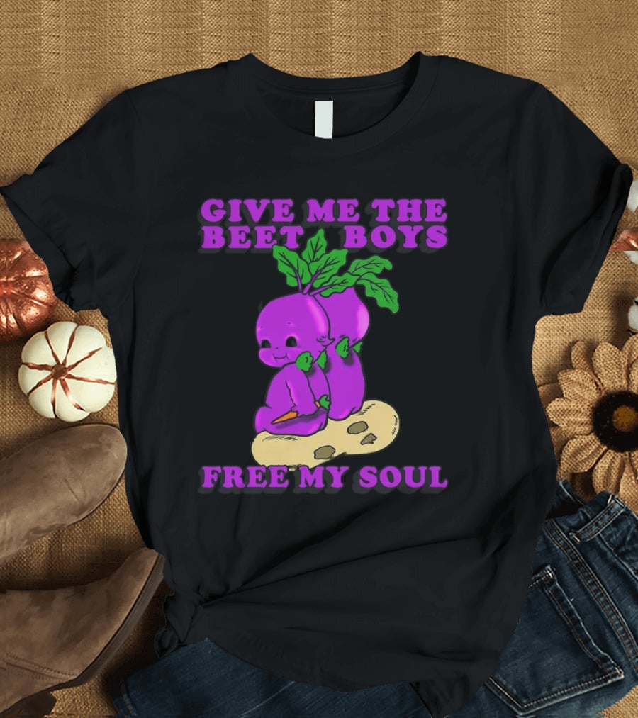 Give Me The Beet Boys Free My Soul Purple Vegetables With Carrots T-Shirt