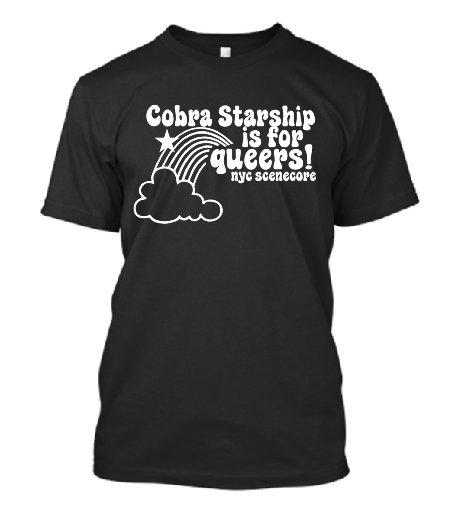 Cobra Starship Is For Queers NYC Scenecore Rainbow Cloud Star T-Shirt