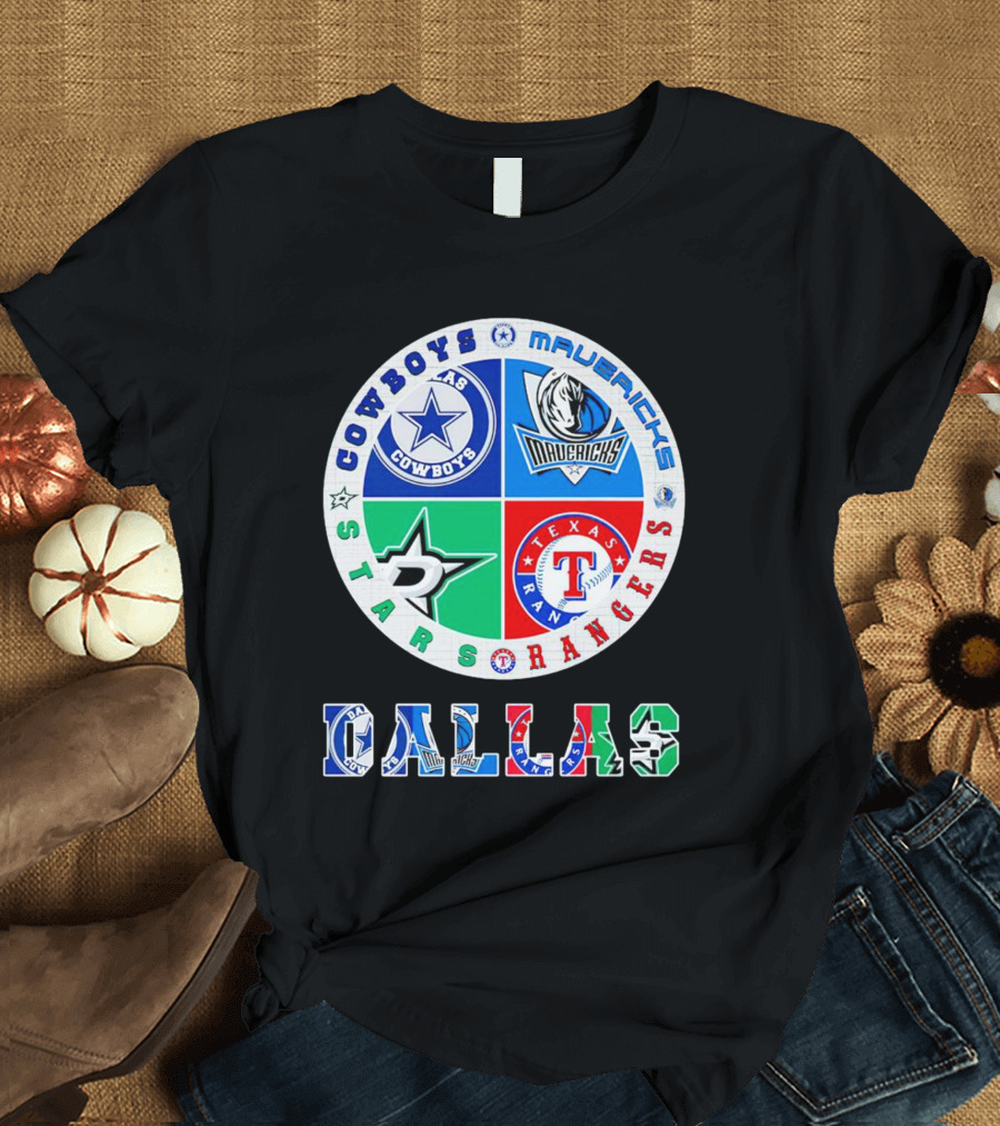 Dallas Cowboys Mavericks Stars Rangers Texas Sports T-Shirt