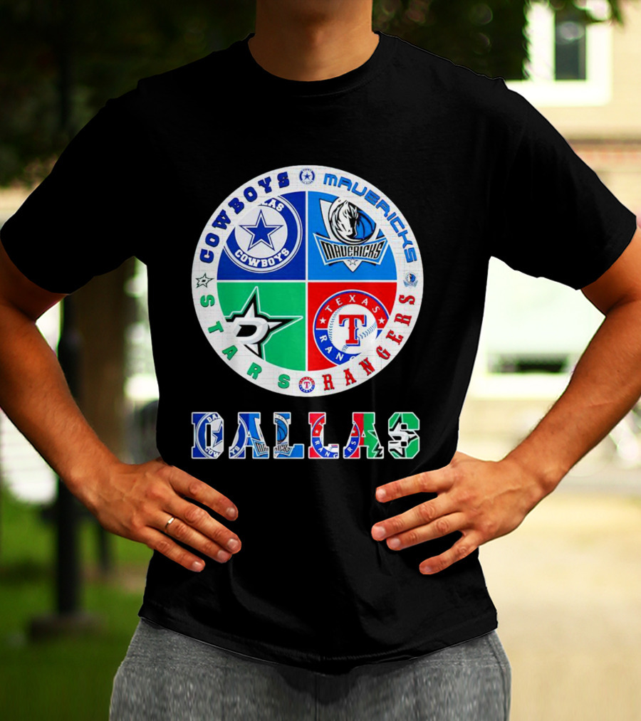 Dallas Cowboys Mavericks Stars Rangers Texas Sports T-Shirt