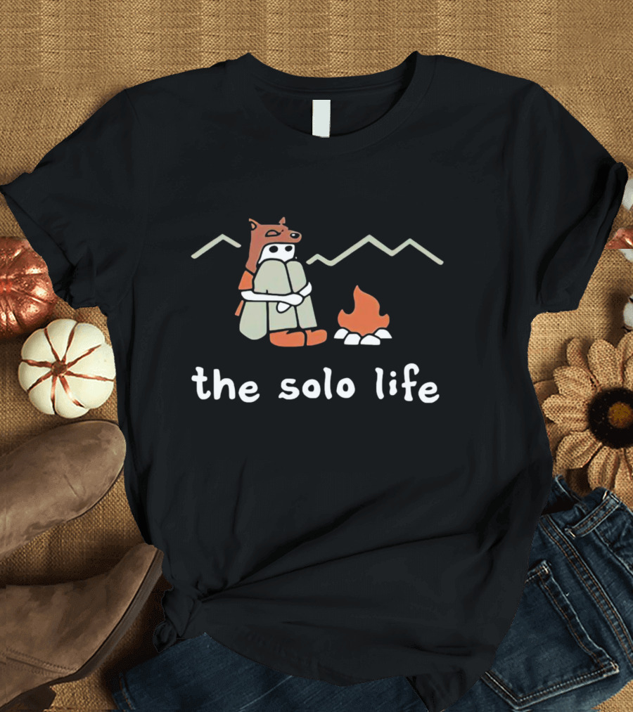The Solo Life Bear Hat Campfire T-Shirt