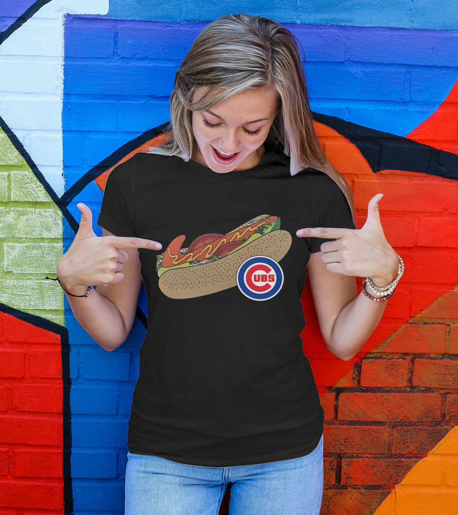 Chicago Cubs Hot Dog Classic Icon T-Shirt