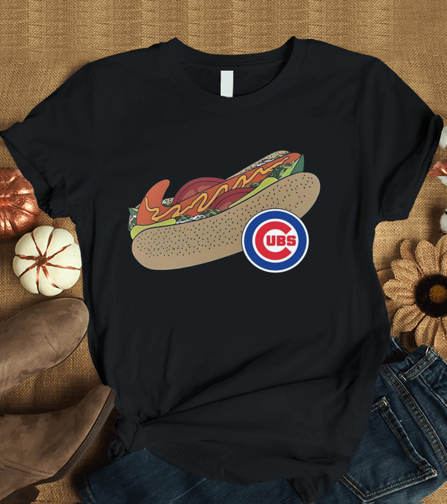 Chicago Cubs Hot Dog Classic Icon T-Shirt