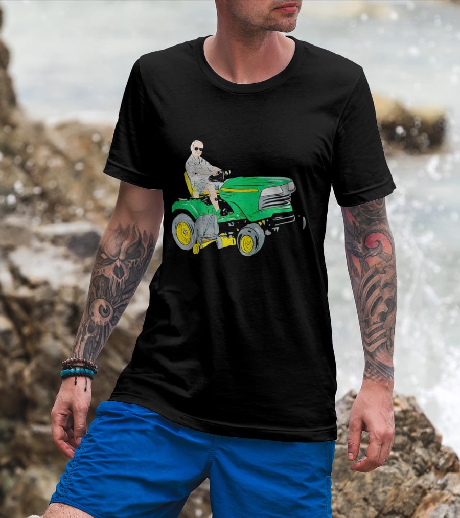 George Jones No Show Jones Riding Green Tractor T-Shirt