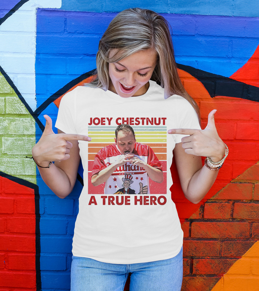 Joey Chestnut Nathan's Famous A True Hero T-Shirt