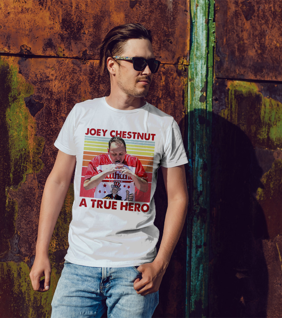 Joey Chestnut Nathan's Famous A True Hero T-Shirt